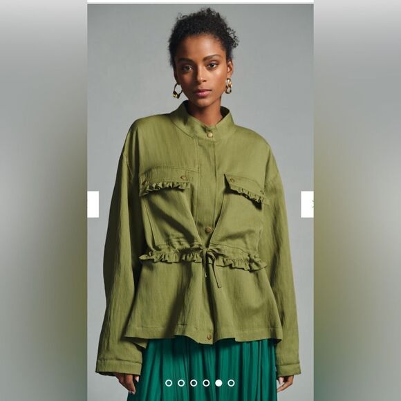 By Anthropologie Oversized Utility Jacket Size M P - Picture 1 of 6